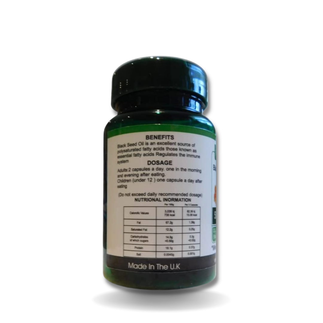 Black Seed Oil Softgel Capsules (Vegetarian)